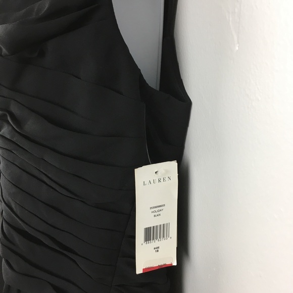LAUREN RALPH LAUREN NWT Holiday Black Dress 16 - Picture 2 of 6